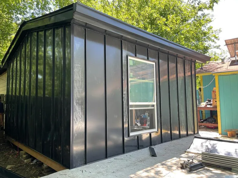 Black standing seam metal wall panels for Metal Roof Installation in Everett